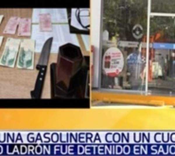 Asaltó estación de servicios con un cuchillo de carnicería - Paraguay.com