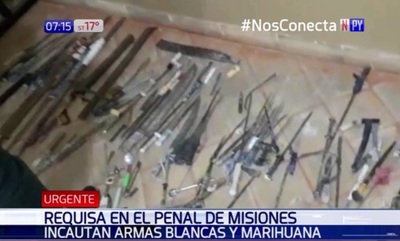 Cuchillos, whisky y drogas en cárcel de Misiones | Noticias Paraguay