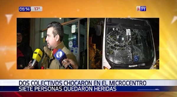 Varios heridos tras choque de buses | Noticias Paraguay