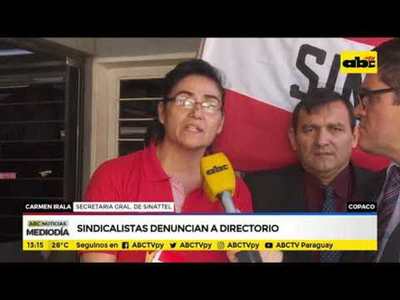 Sindicalistas denuncian a directorio - Tv - ABC Color
