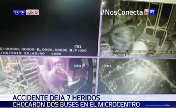 Así fue el accidente entre buses que dejó 7 heridos | Noticias Paraguay