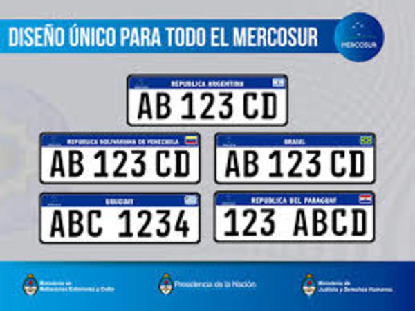 Matrículas del MERCOSUR en vigencia desde julio - .::RADIO NACIONAL::.