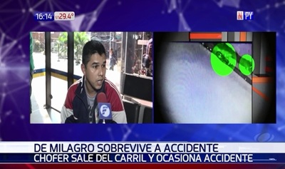 Sobrevivió de milagro tras ser embestido por bus que jugaba carrera | Noticias Paraguay