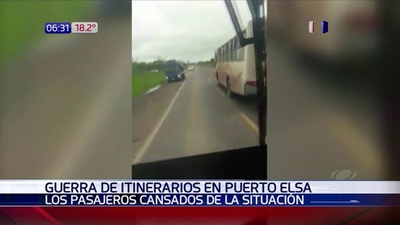 Criminal guerra de buses por itinerario en Puerto Elsa | Noticias Paraguay