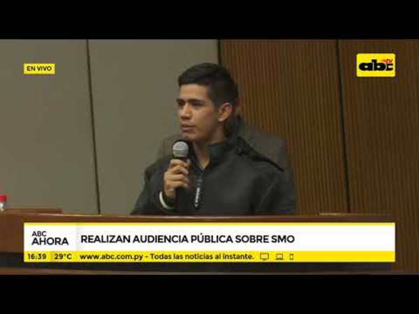 Realizan audiencia pública sobre SMO - Tv - ABC Color