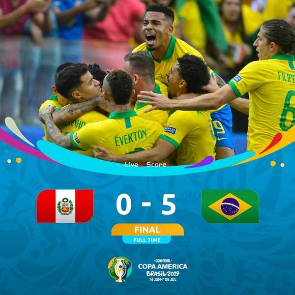 Brasil saca boleto para cuartos de final tras propinar goleada de 5-0 a Perú - .::RADIO NACIONAL::.