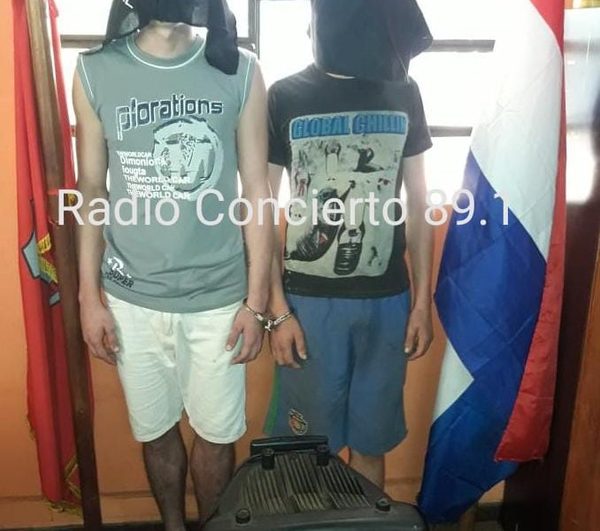 Detienen a dos jóvenes por robar un bafle en Presidente Franco
