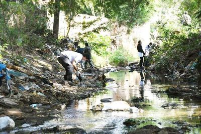 Unos 600 voluntarios limpiaron el arroyo Damián en Limpio