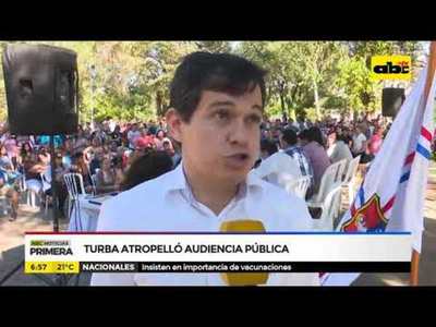 Turba atropelló audiencia pública - Tv - ABC Color