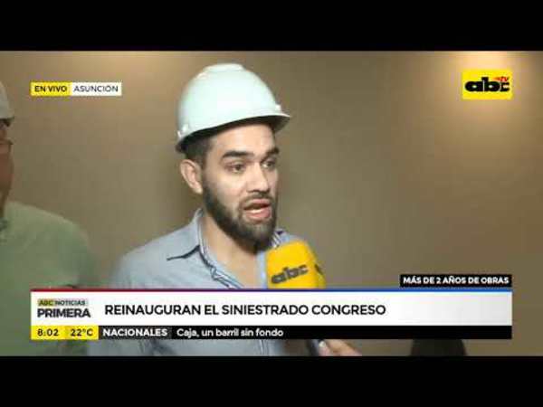 Reinauguran el siniestrado congreso - Tv - ABC Color