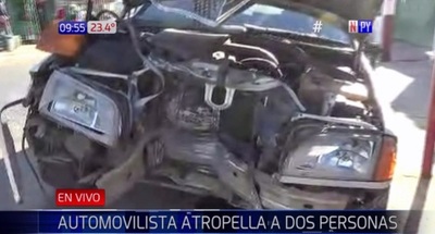 Descontrolado automovilista atropella a dos personas | Noticias Paraguay