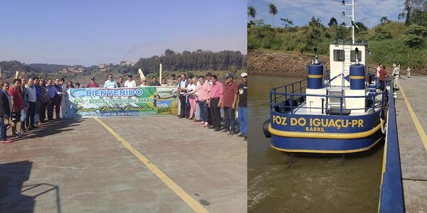 LLEGARON LA BALSA “SÓNICA” Y EL REMOLCADOR “BARRIL” AL PUERTO 7 DE AGOSTO DE CARLOS A. LÓPEZ