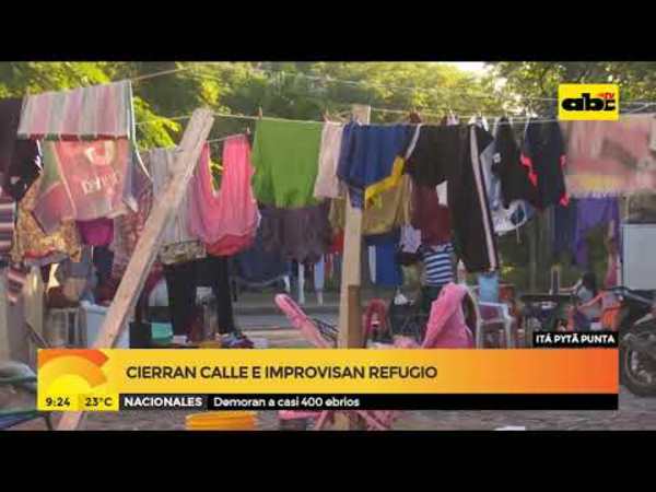 Cierran calle e improvisan refugio - Tv - ABC Color