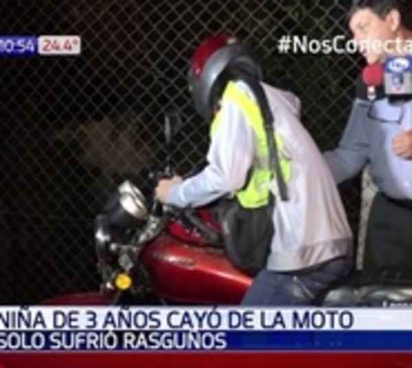 Niña de tres años resulta herida tras caer de motocicleta - Paraguay.com