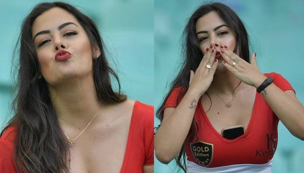 HOY / Larissa canta 'despacito' y acapara la atención del estadio en Paraguay vs. Colombia