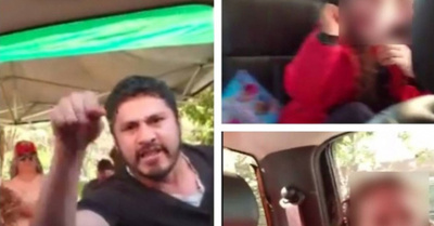 Polémica en escrache a  concejal con sus peques