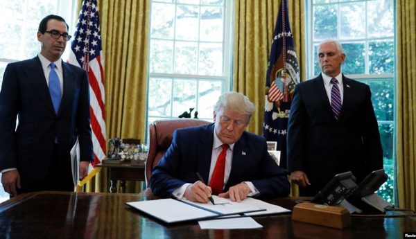 Trump firma orden ejecutiva con nuevas sanciones contra Irán