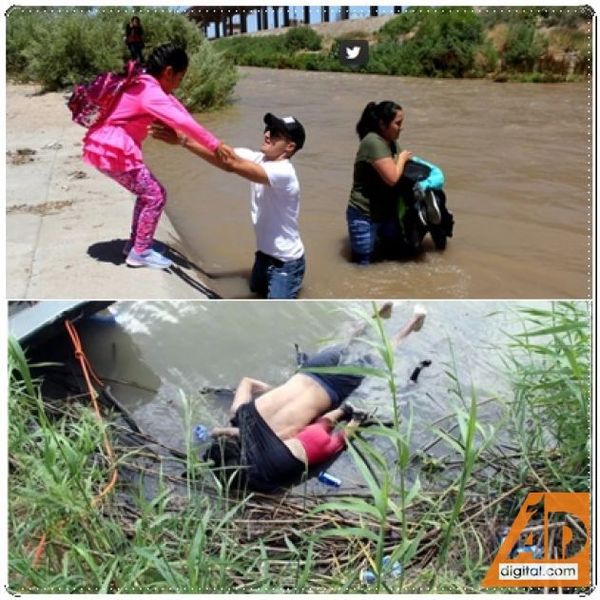 La imagen que indignó al mundo: padre e hija murieron abrazados al intentar cruzar el río Bravo