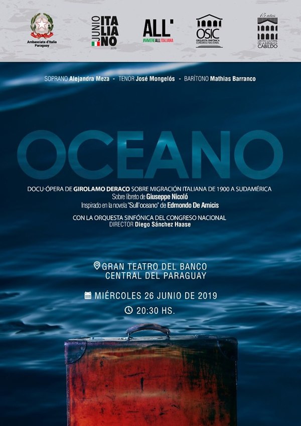 Estreno mundial en Asunción de la ópera «Océano» de Girolamo Deraco | .::Agencia IP::.