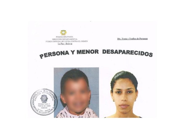 Desaparecen madre e hijo que debían volver de Bolivia