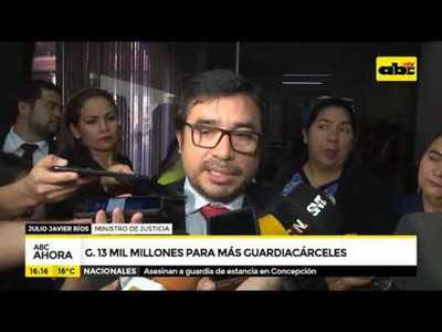 Piden G 13 mil millones para contratar 500 guardiacárceles - Tv - ABC Color