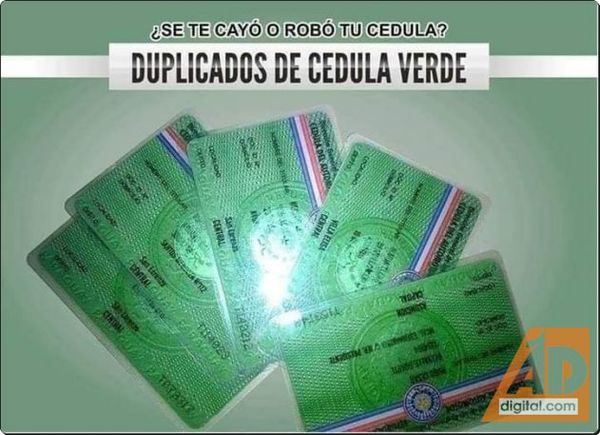 Ofrecen en Facebook cédulas verdes falsificadas