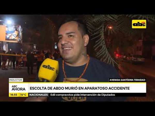 Escolta de Abdo murió en aparatoso accidente - Tv - ABC Color