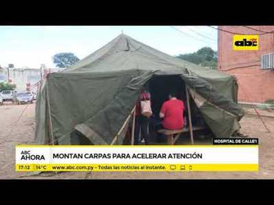 Montan carpas para acelerar atención - Tv - ABC Color