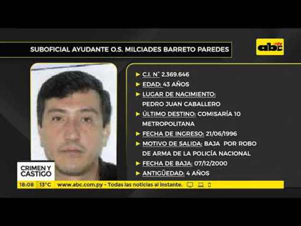 Sicarios acribillan a ex policía en PJC - Tv - ABC Color