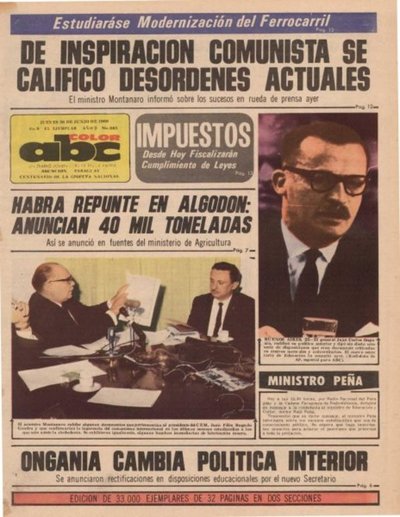 26 de junio 1969 - Un Dia Como Hoy - ABC Color