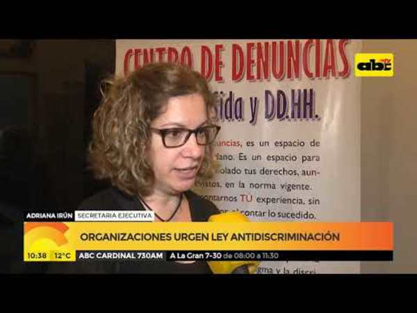 Organizaciones urgen ley anti discriminación - Tv - ABC Color
