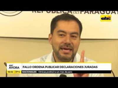 Fallo ordena publicar declaraciones juradas - Tv - ABC Color