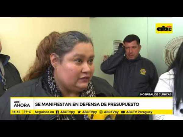 Clínicas: Se manifiestan en defensa de presupuesto - Tv - ABC Color