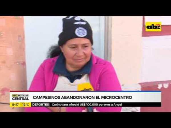 Campesinos abandonaron el microcentro - Tv - ABC Color