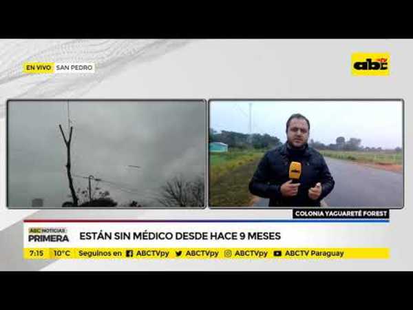 Están sin médico desde hace 9 meses - Tv - ABC Color