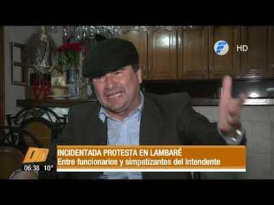 Incidentada protesta en Lambaré