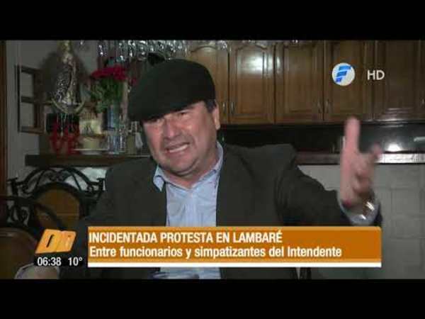 Incidentada protesta en Lambaré