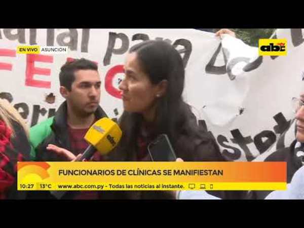Funcionarios de Clínicas se manifiestan - Tv - ABC Color