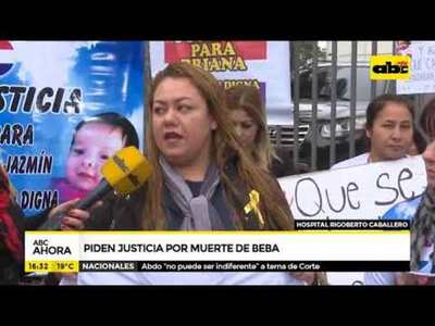 Piden justicia por muerte de beba - Tv - ABC Color