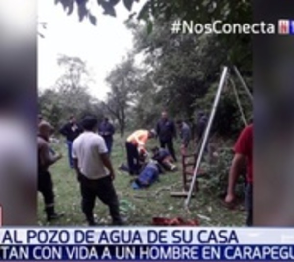 Bomberos rescataron a hombre que cayó a pozo - Paraguay.com