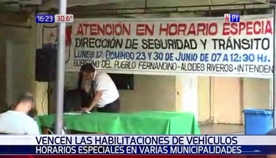 Habilitación: Municipios extienden horarios de atención | Noticias Paraguay