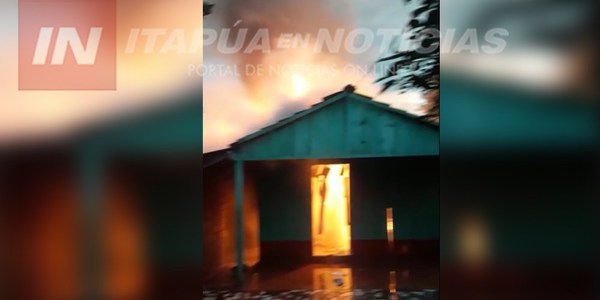 INCENDIO REDUJO A CENIZAS UNA VIVIENDA EN CAMBYRETA.
