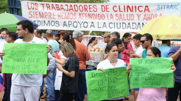 Harán huelga general en Clínicas por mayor presupuesto