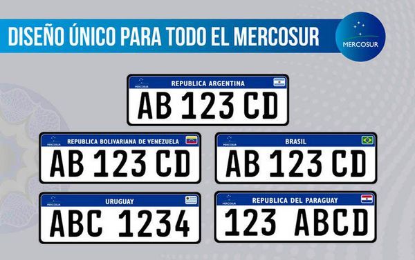 Desde hoy comienzan a registrarse vehículos con la chapa Mercosur - Nacionales - ABC Color