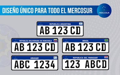 Entra en vigencia desde hoy las chapas con formato único para el Mercosur