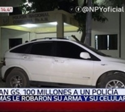 Asaltan a policía y se llevan millonario monto - Paraguay.com