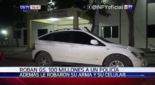 Asaltaron a policía y se llevan millonario monto | Noticias Paraguay