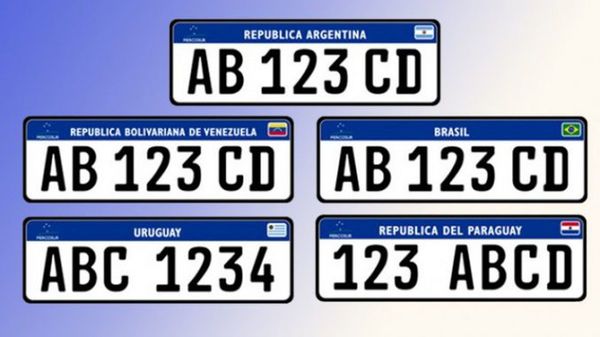 Rigen chapas unificadas del Mercosur
