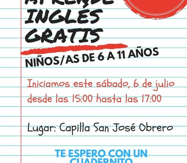 Brindarán clases gratuitas de inglés en capilla de Franco