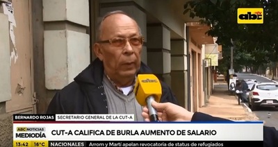 Aumento del salario mínimo es una burla, según lider sindical